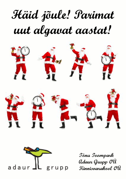 Häid jõule. Parimat uut algavat aastat!