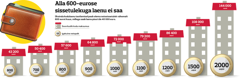 06-2017 Alla 600-eurose sissetulekuga laenu ei saa