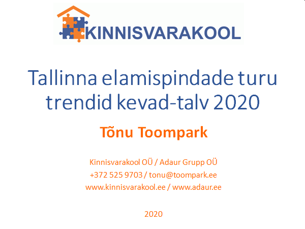 Tallinna elamispindade turu trendid kevad-talv 2020