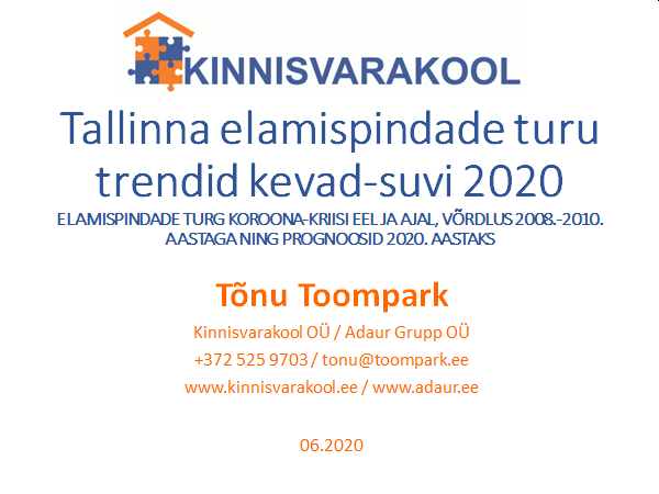 Tallinna elamispindade turu trendid kevad-suvi 2020