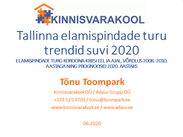 Tallinna elamispindade turu trendid suvi 2020