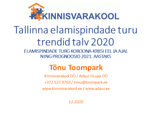 Tallinna elamispindade turu trendid talv 2020