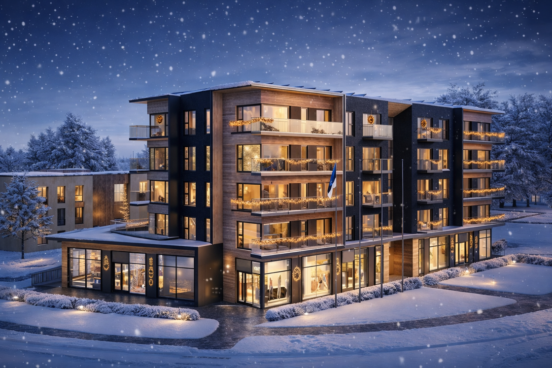 260212 Saku keskuses avatakse avalikult 14. veebruaril uus elu- ja ärimaja 1